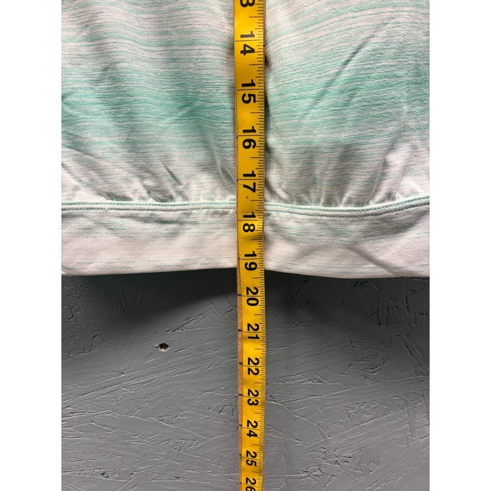 Athleta Striped Colorblock Built In Bra Banded Tank Top Womens M Green Workout - Picture 5 of 8